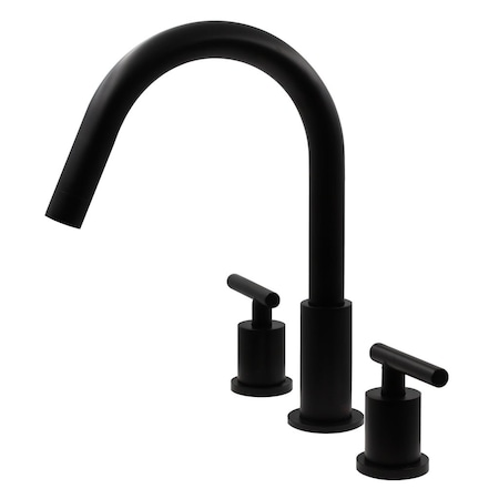 Novatto WALTZ Widespread 2-Handle Lavatory Faucet in Matte Black NBF-112MB
